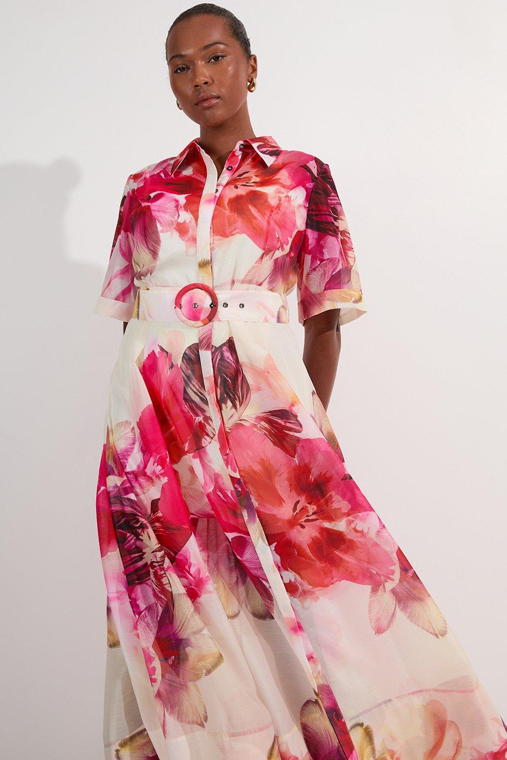 KAREN MILLEN* グリーン ローズ ツイル カラー マキシドレス bkk24908_green_xl?pdp.template
