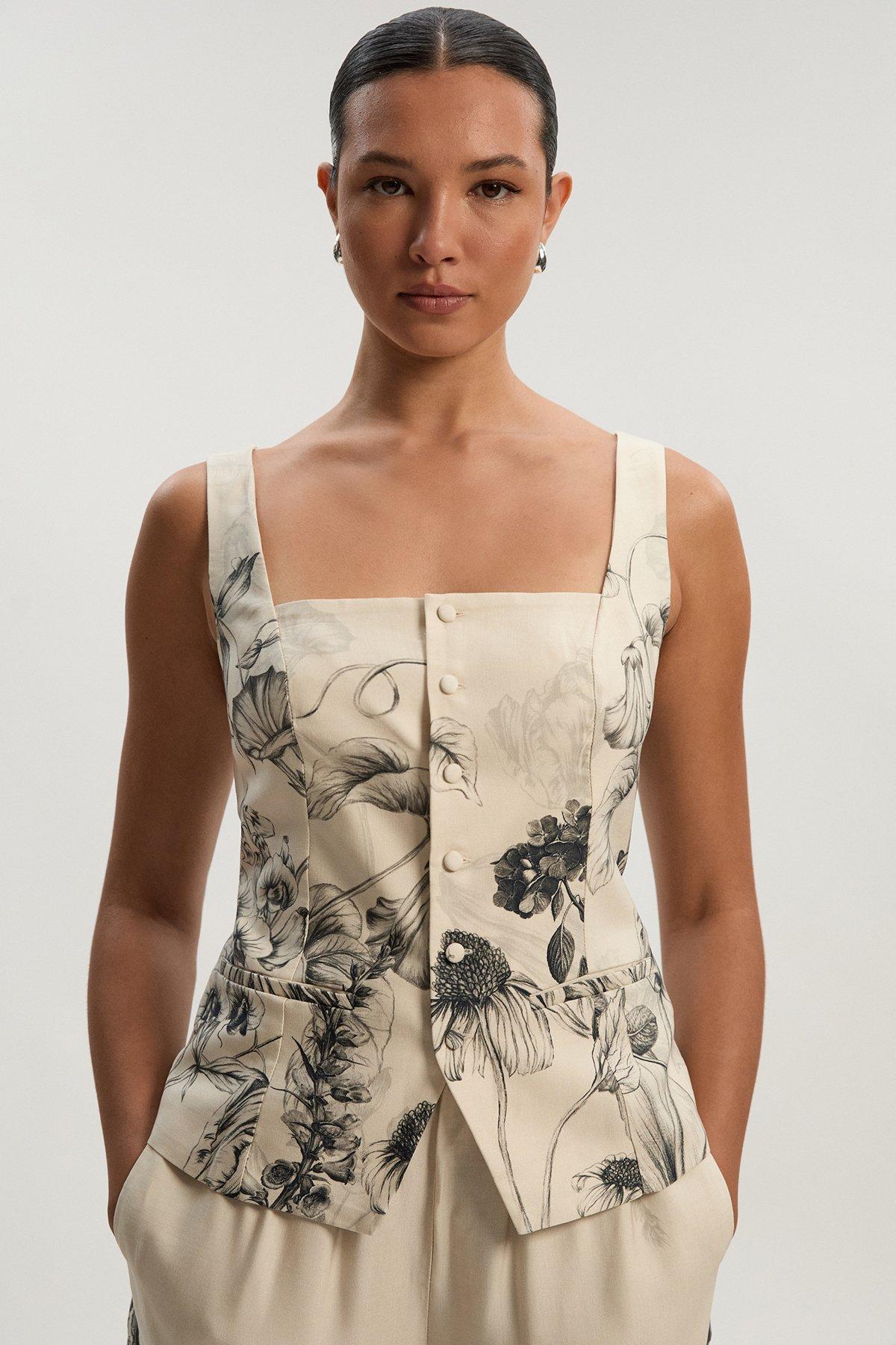 売れ筋商品|||ニューヨークコレクション カットソー トップス レディース Petite Roll Tab Blouse Ivory Loulou de Saison Lino Sleeveless Boxy Blouse | Saks Fifth Avenue