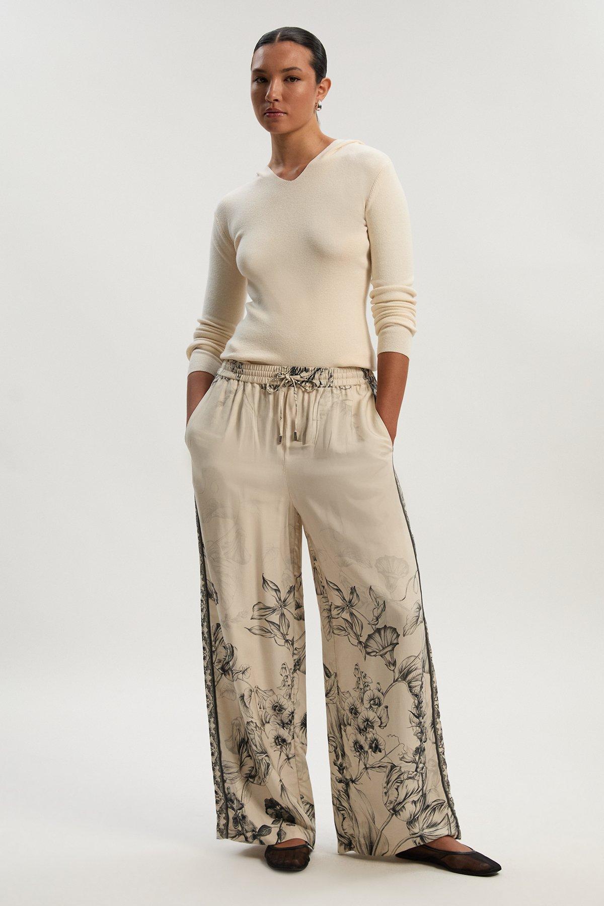 Tailored Wide Leg Belted Trousers | Karen Millen