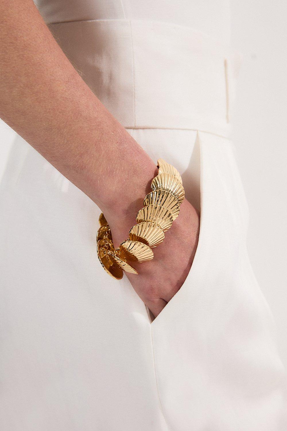 Metal Flower Arm Cuff | Karen Millen