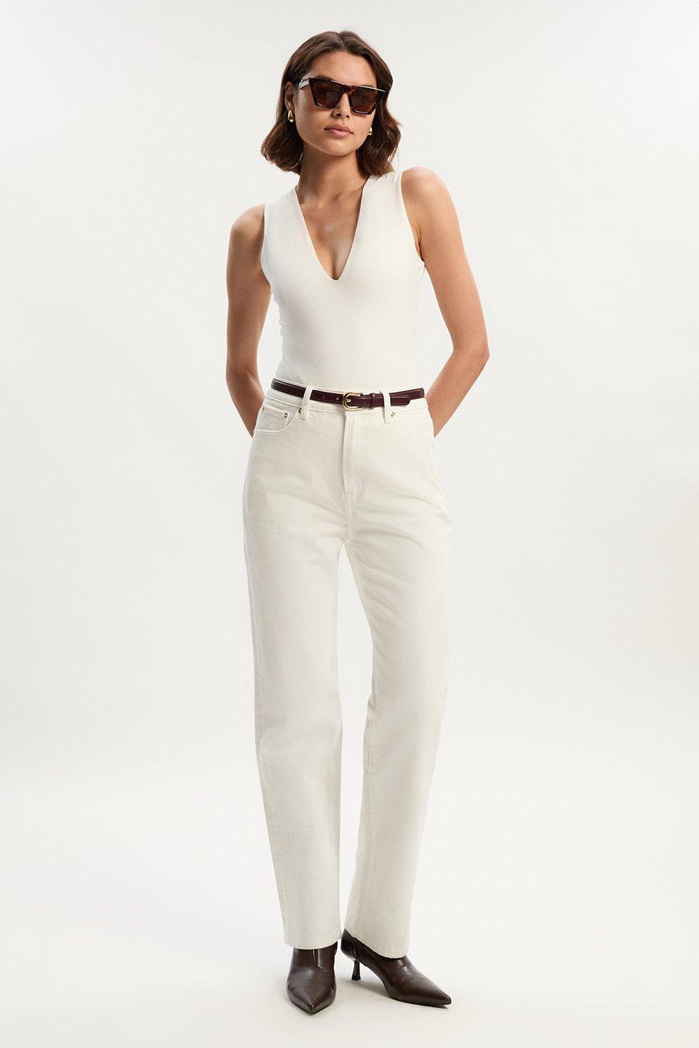 【Norma Kamali】 Embellished high-riseスリムレギンス High Rise Slim Leg Embellished Jeans | Karen Millen