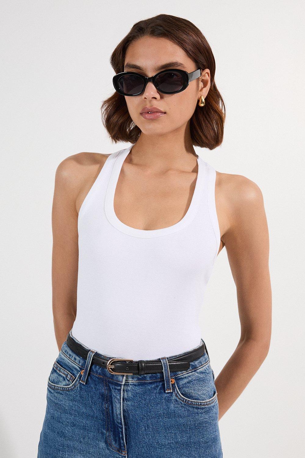 トップス Nknit rib mini tank top NKNIT cotton rib square knit tank top - メルカリ