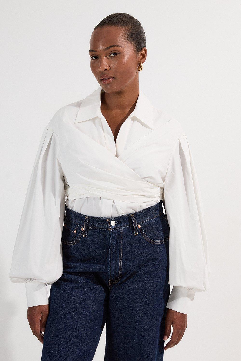 Giamo - Girls White Blouse with Bow | Childrensalon Outlet