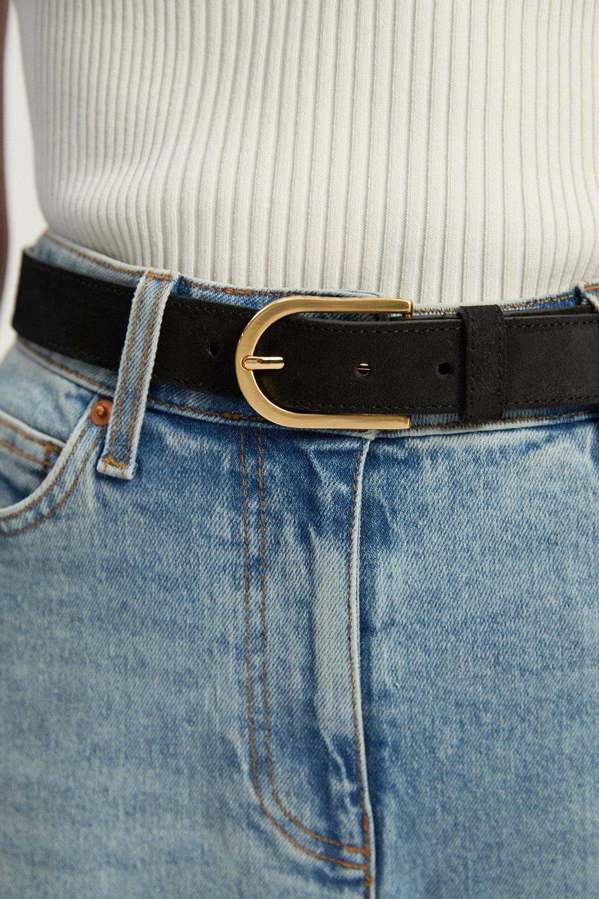 【KAREN MILLEN】レザーワイドウエストベルト 関税込 Leather And Elastic Wide Waist Belt | Karen Millen