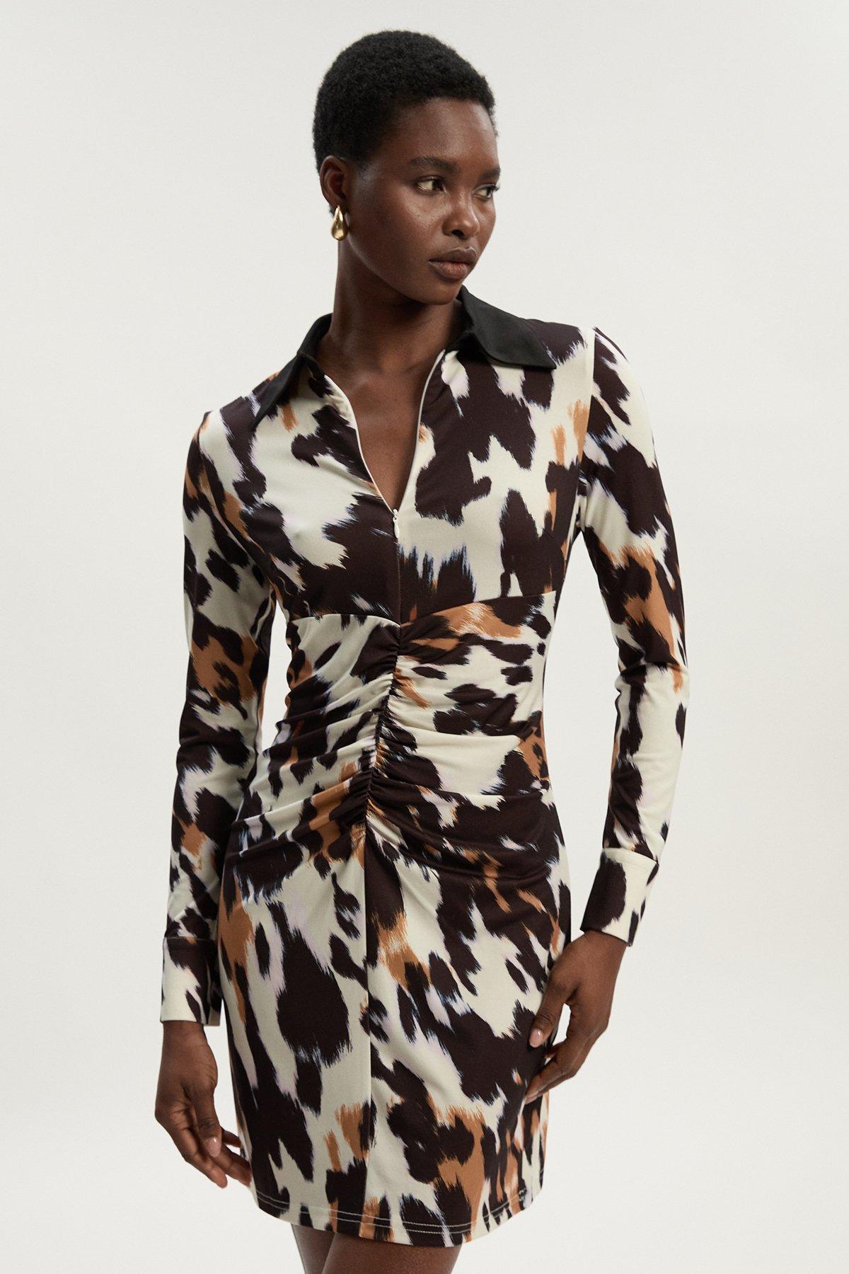 Crystal Embellished Jersey Mini Dress | Karen Millen
