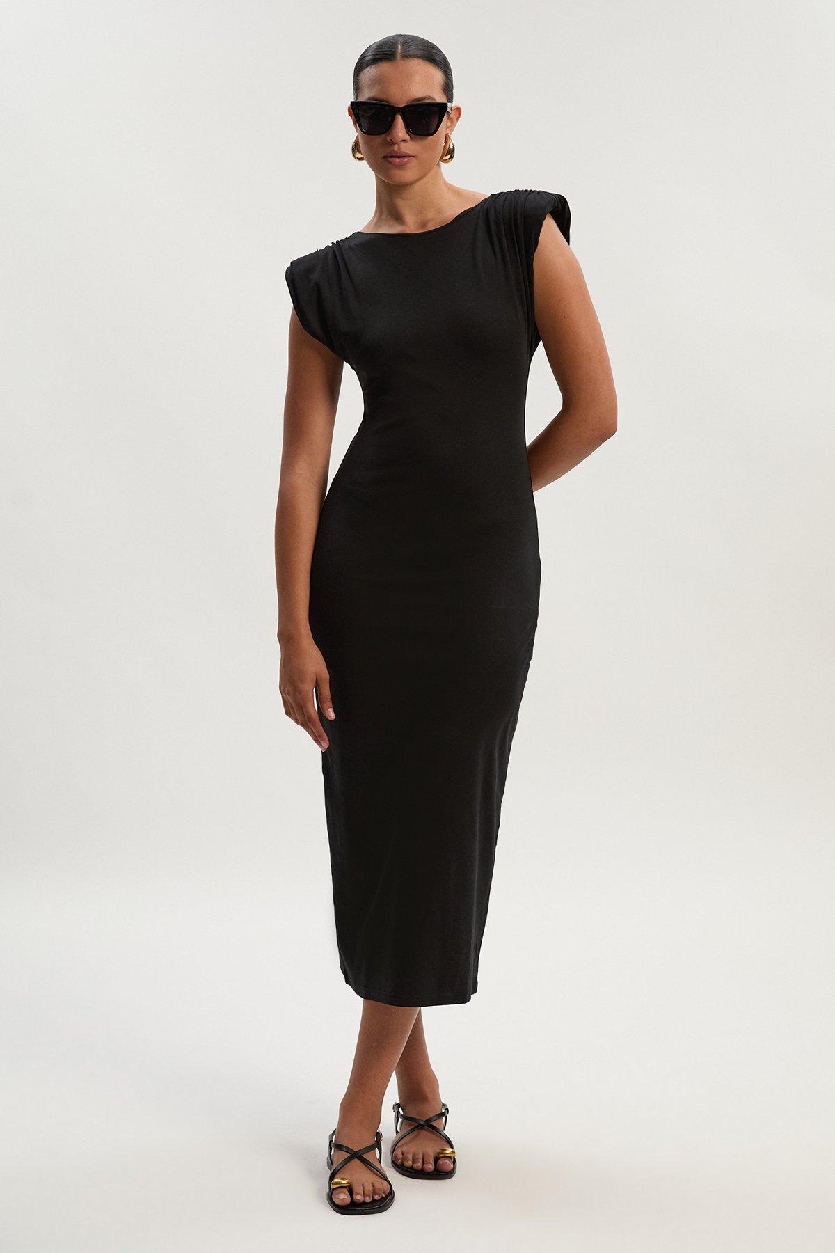 KAREN MILLEN 日本未入荷 ミニ丈ドレス レザー タッセル タイト Lace And Tulle High Low Belted Woven Midi Dress | Karen Millen