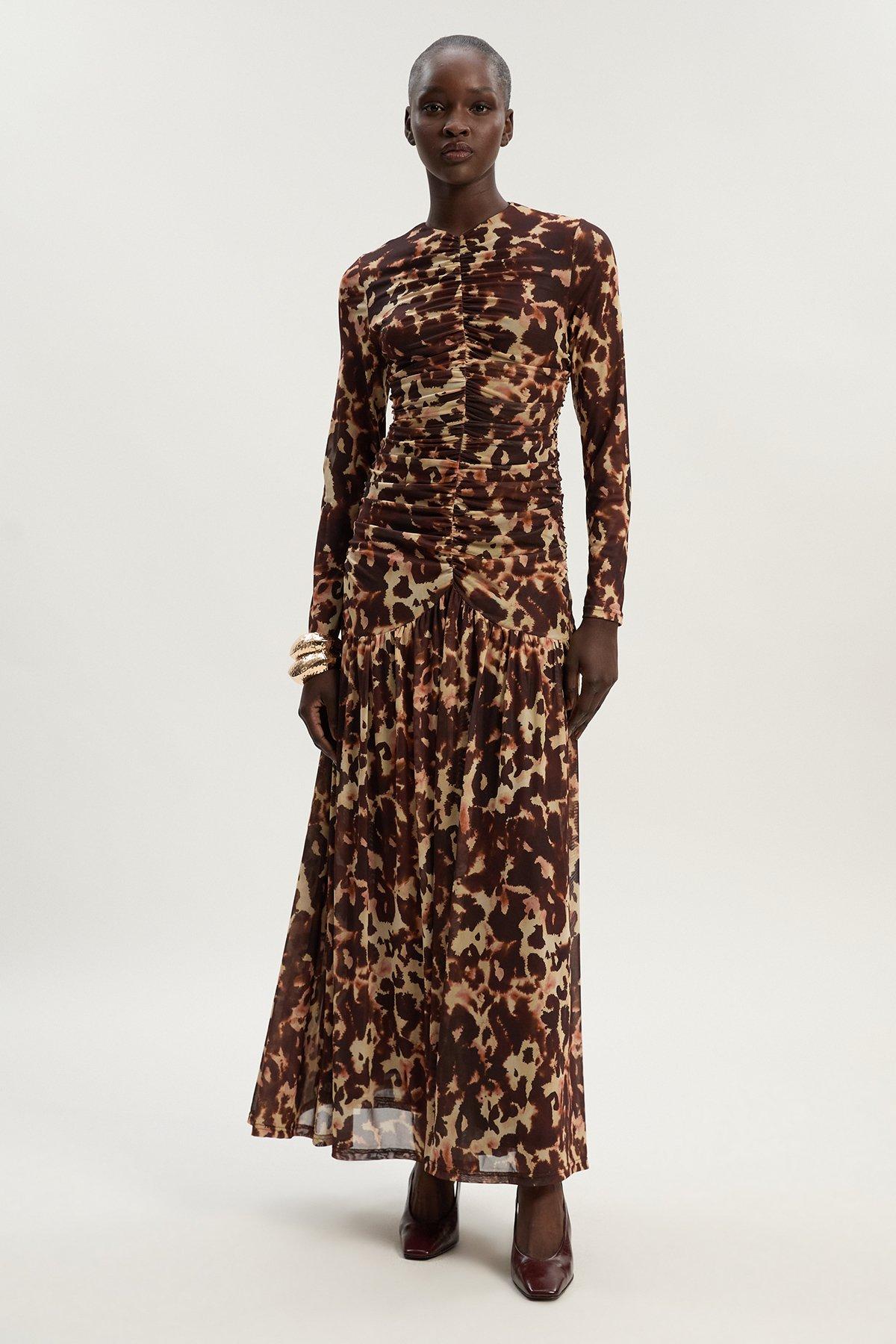Petite Embellished Beaded Halter Woven Maxi Dress | Karen Millen