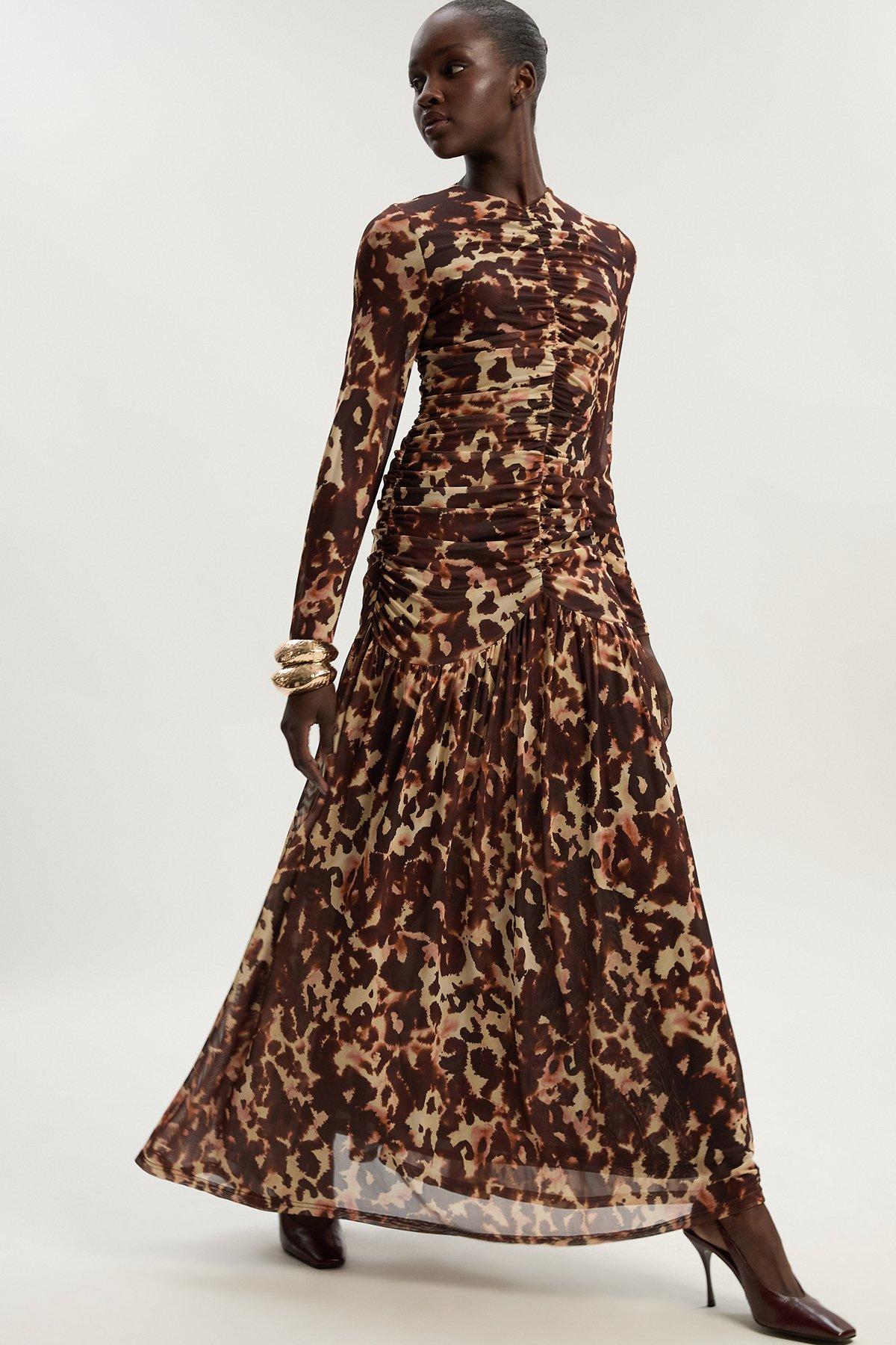 Embellished Bodice Tulle Skirt Woven Maxi Dress | Karen Millen