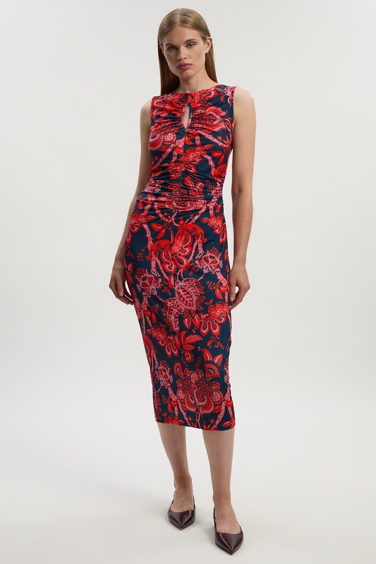 ★Karen Millen フローラルチュールフレア 魅惑的マキシ★ ☆Karen Millen フローラルチュールフレア 魅惑的マキシ☆