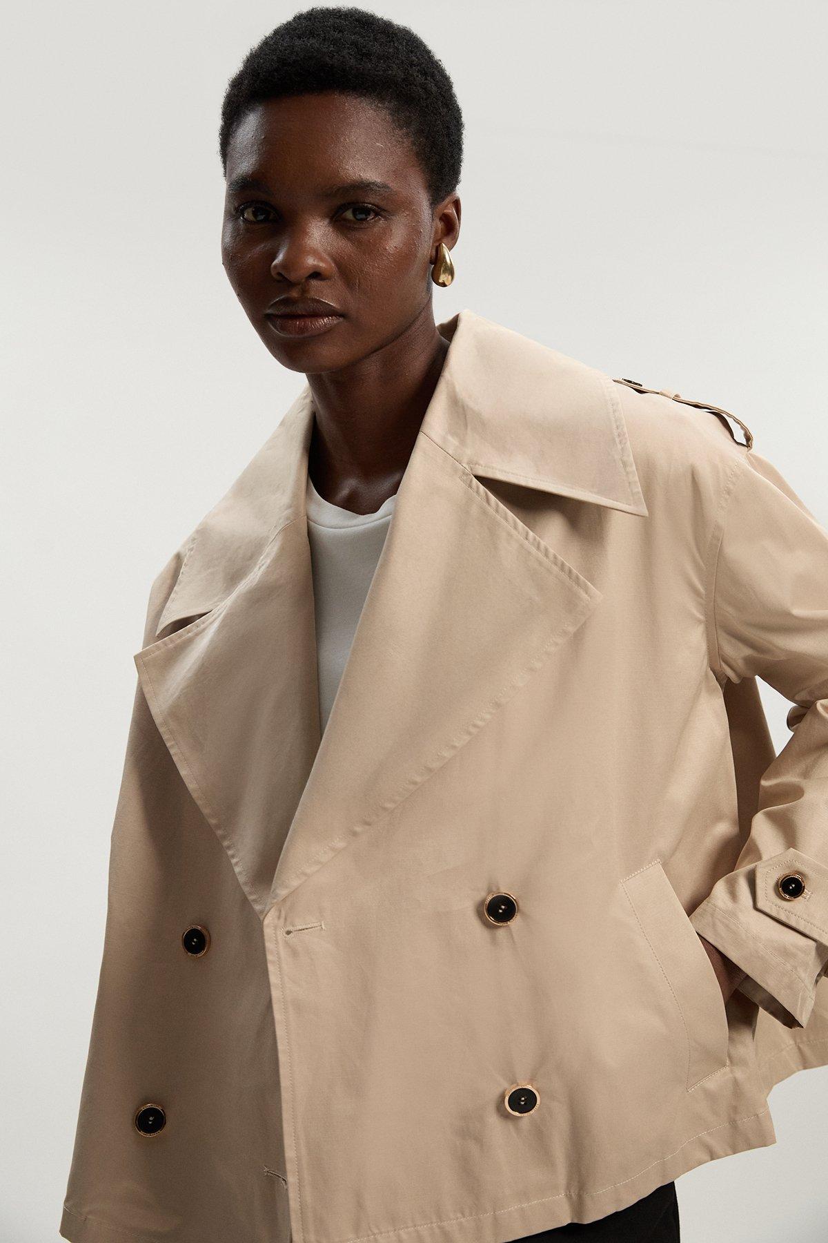 Belted Short Trench Coat | Karen Millen