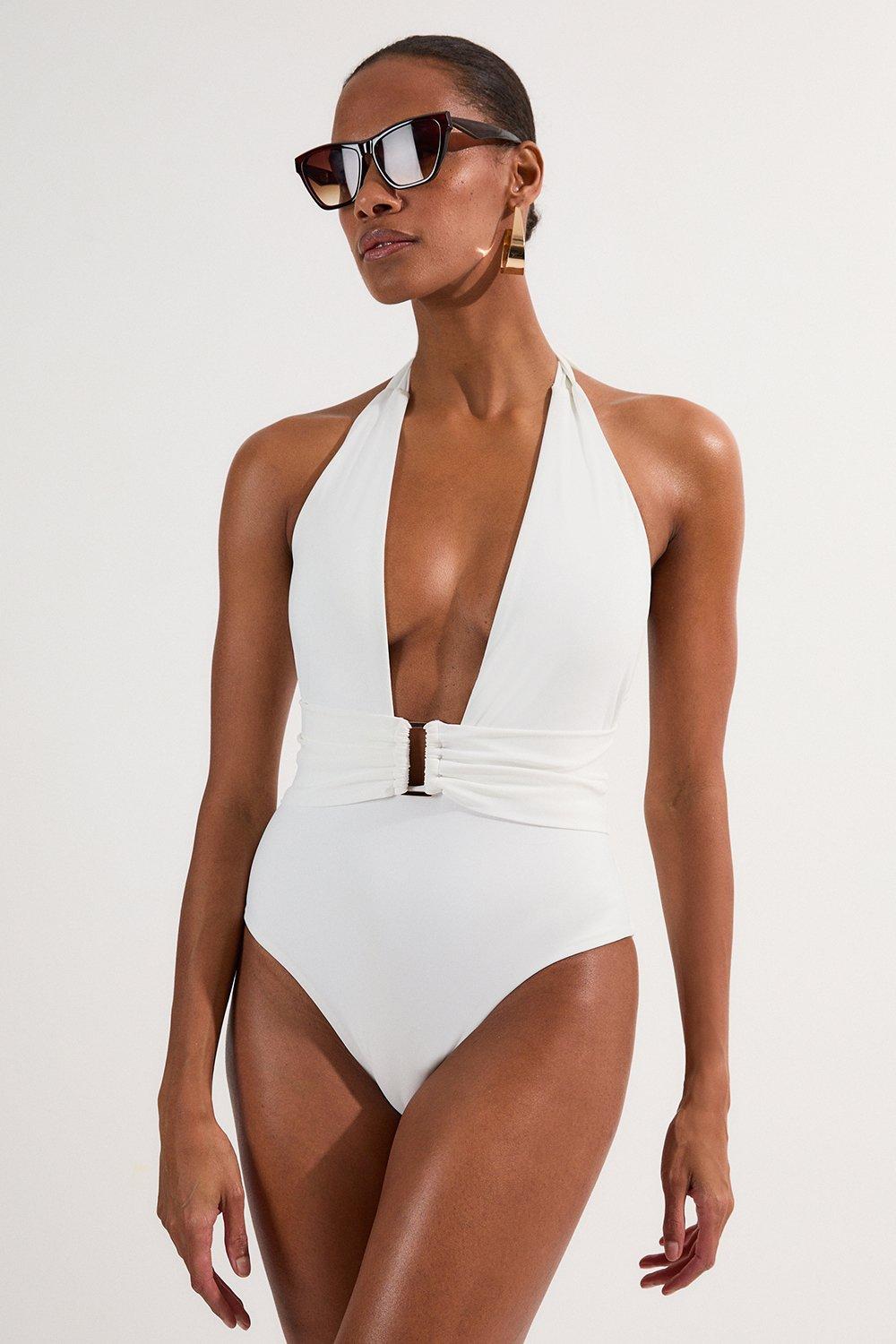 One Shoulder Metallic Woven Top | Karen Millen
