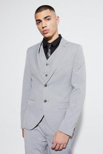 Super Skinny Single Breasted Suit Jacket grey