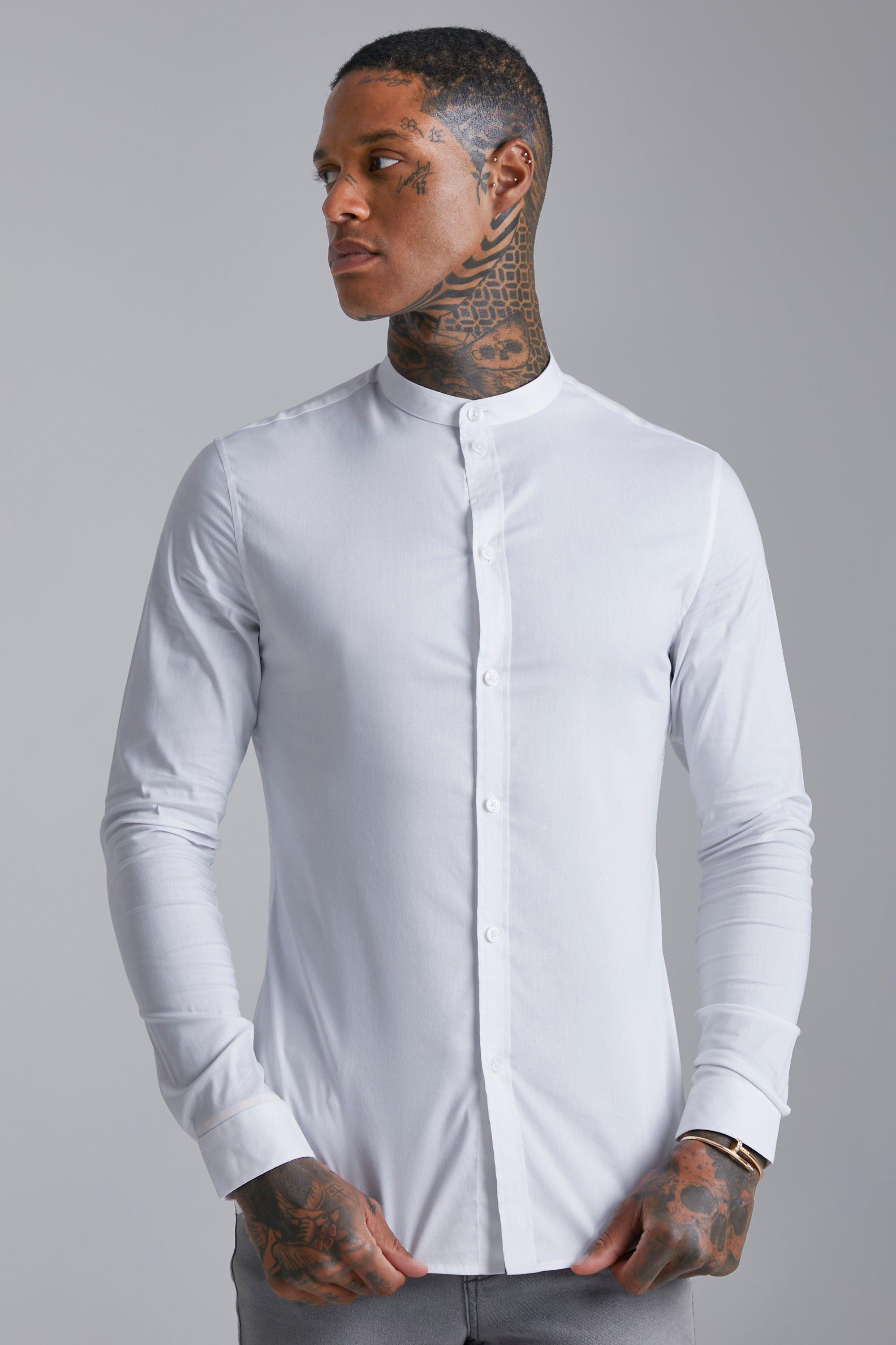 White long sleeve on sale for men