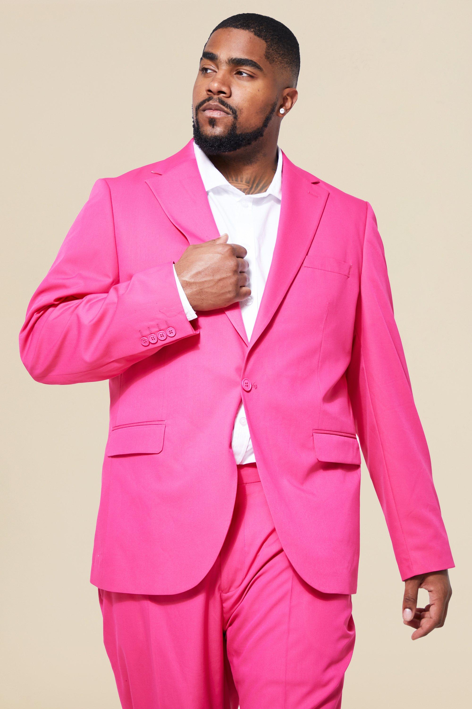 pink and black suit for men