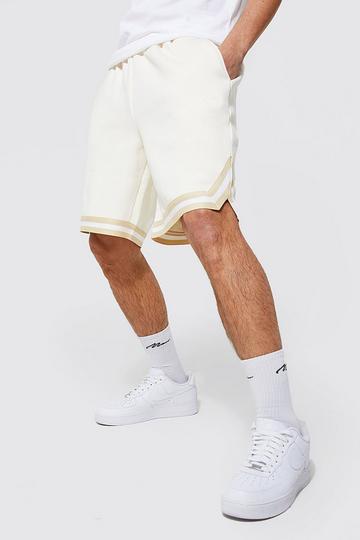 White Man Basketball Short With Tape