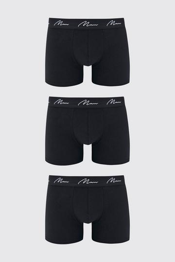 3 Pack Man Signature Trunks black