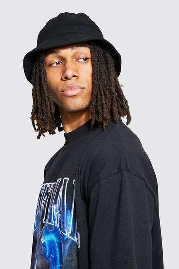 Black Cord Dome Bucket Hat