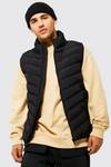 Quilted Funnel Neck Gilet