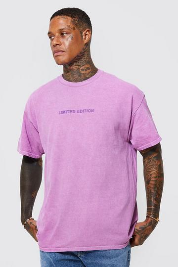 Limited Embroidered Overdye T-shirt lilac