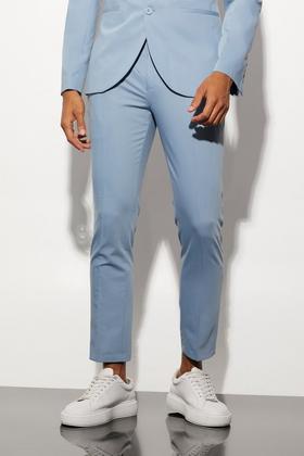 Skinny Light Blue Suit Trousers