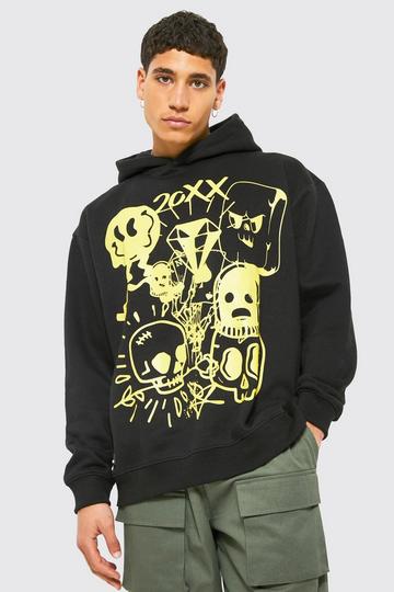 Oversized graphic hoodies | boohoo UK