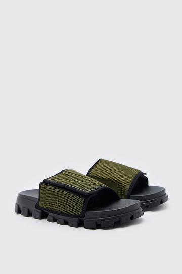 Webbed Chunky Slider khaki