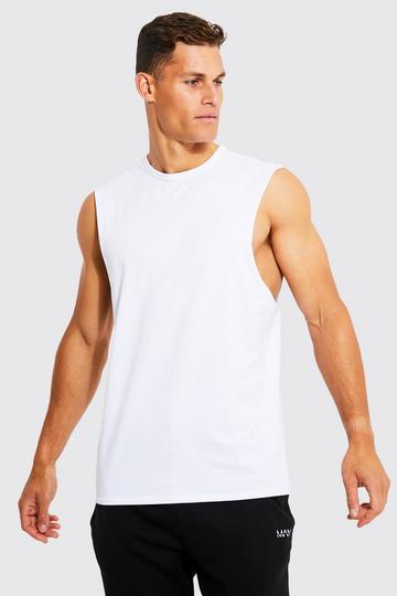 White mens vests | boohoo UK