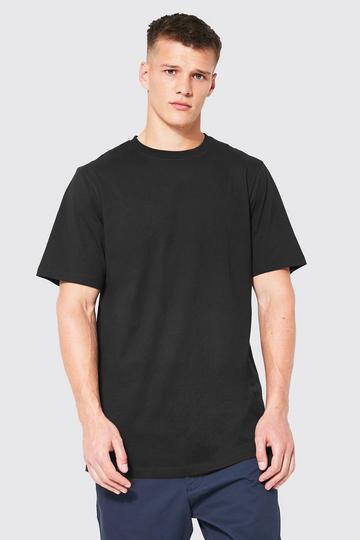 Tall Basic Longline Crew Neck T-shirt black