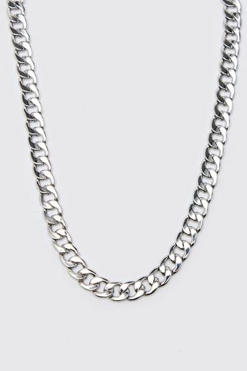 Chunky Cuban Chain Necklace silver