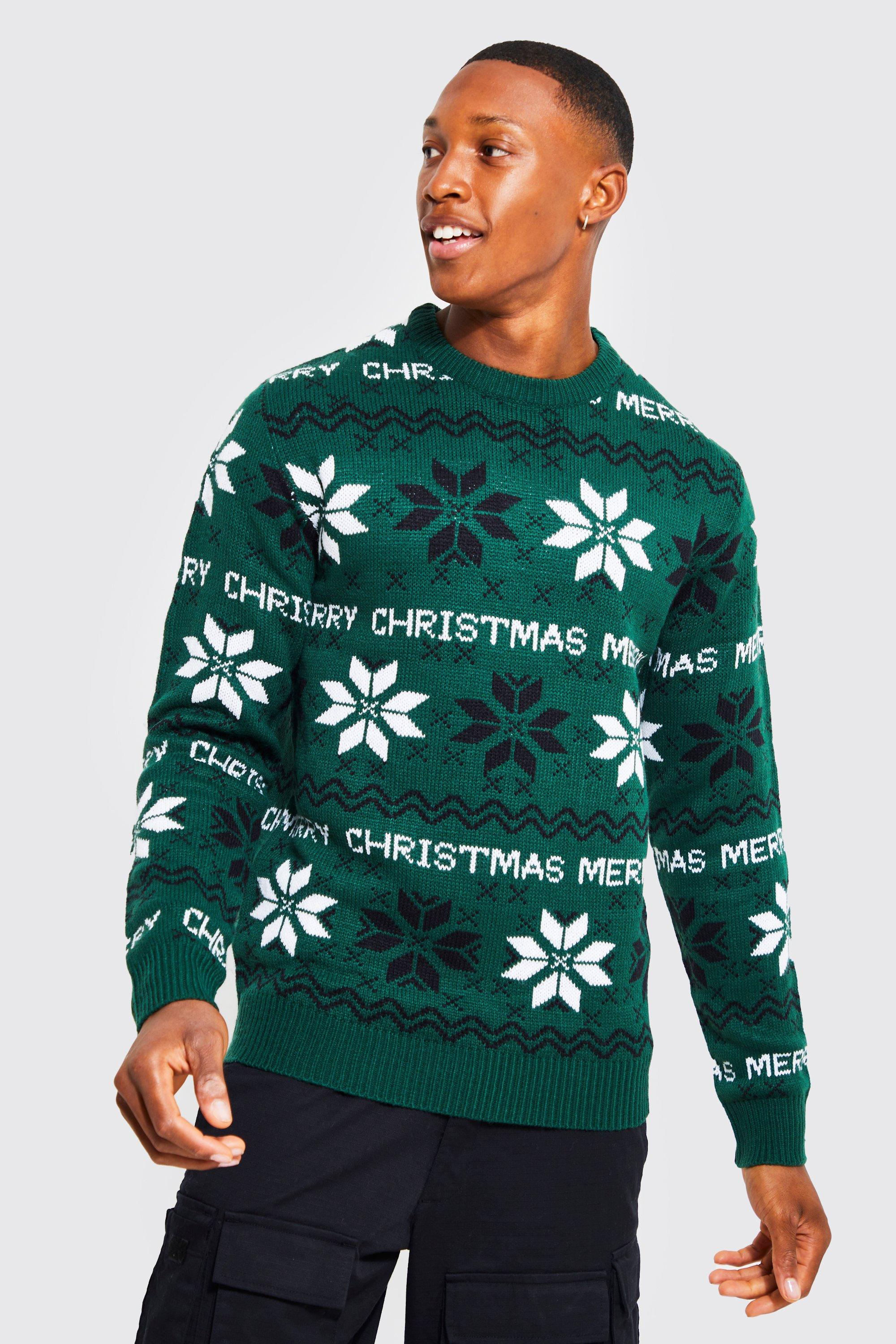 Boohoo santa and elf two person christmas jumper outlet in multi