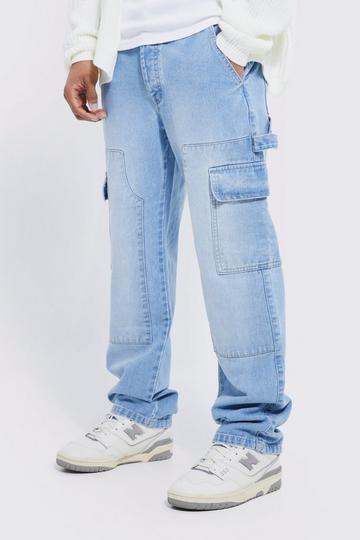 Light Brown Relaxed Fit Carpenter Cargo Jeans