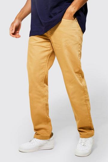 Brown Relaxed Fit Overdye Jeans