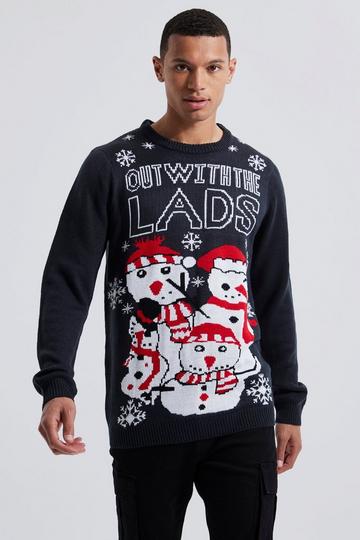 Tall Lads Night Out Christmas Jumper navy