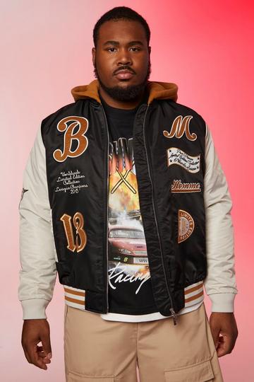 Black Plus Limited Edition Hooded Varsity Jacket