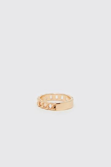 Chain And Bar Ring gold