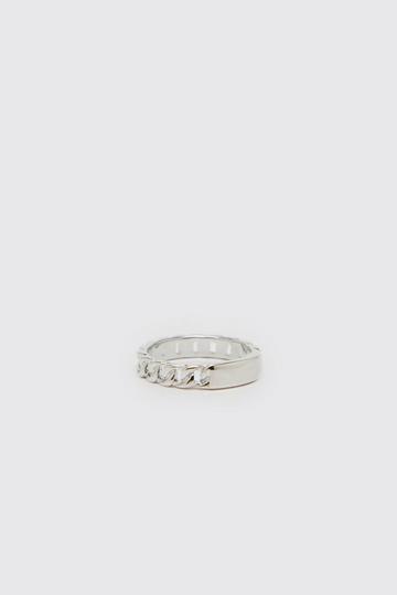 Chain And Bar Ring silver