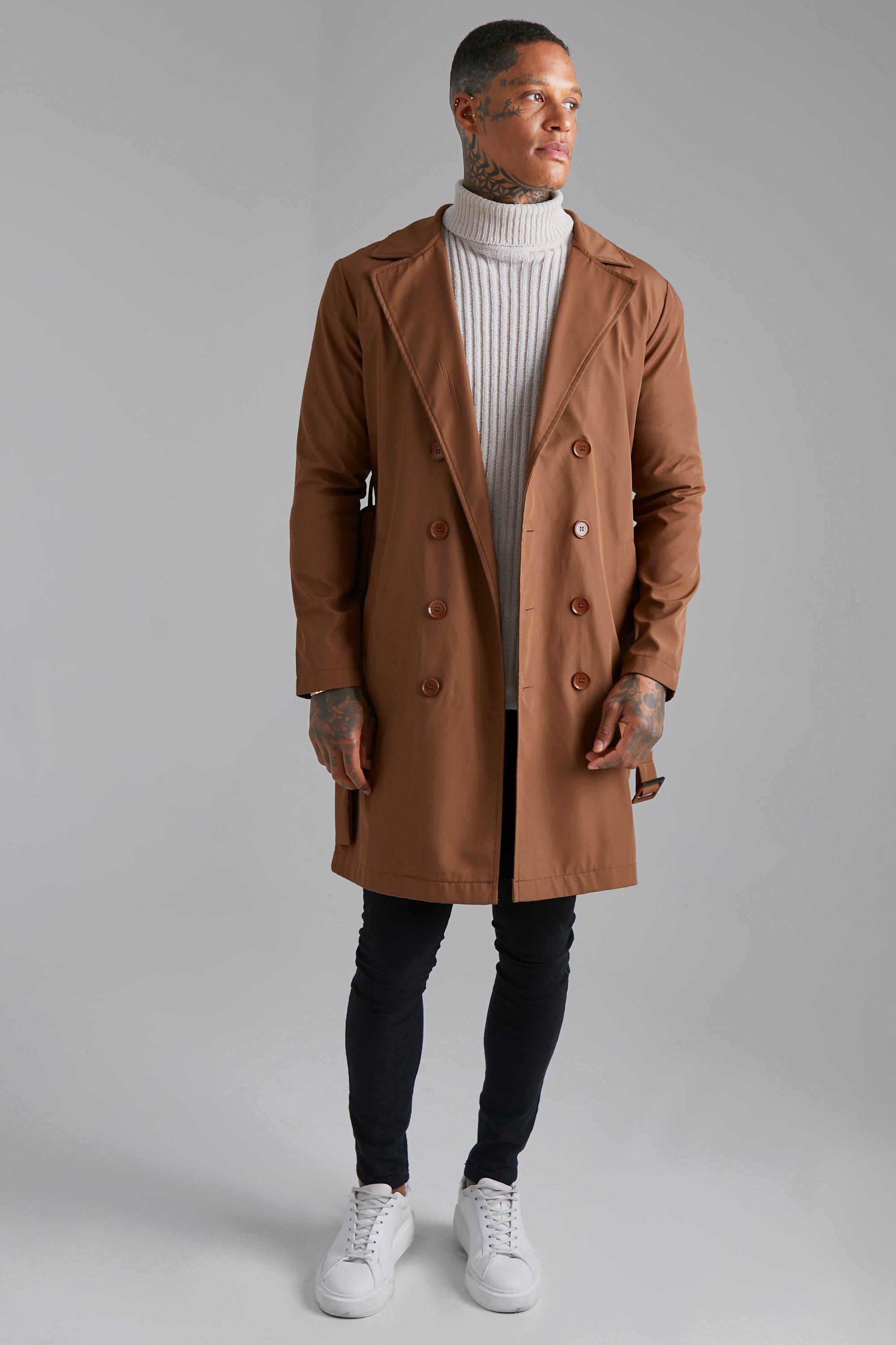 how long should a men's trench coat be