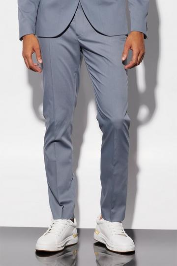 Blue Slim Fit Suit Carabiner Trousers