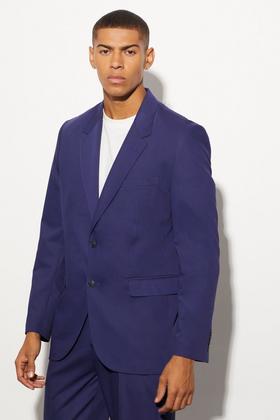 River Island pinstripe suit set in navy