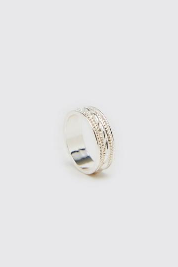 Silver Twist Detail Ring