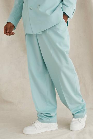 Blue Relaxed Fit Tailored Trouser