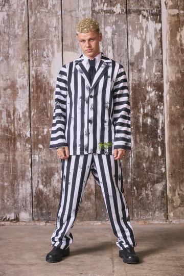 Black Beetlejuice Fancy Dress Costume