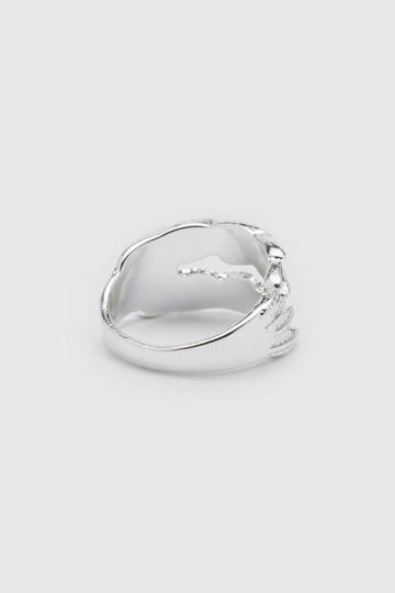 Silver Leaf Detail Ring