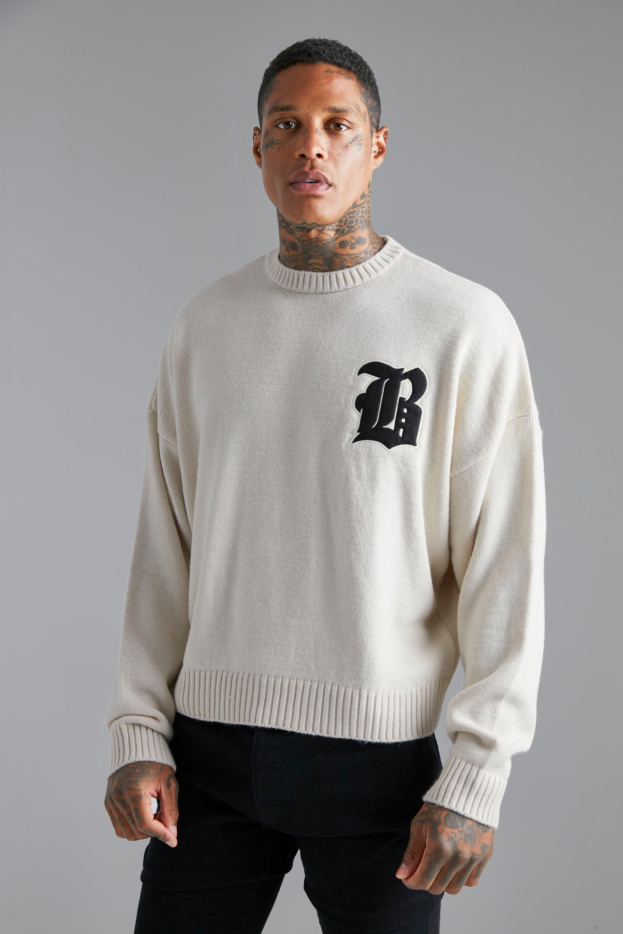 Ofcl Branded Boxy Jumper boohooMAN UK