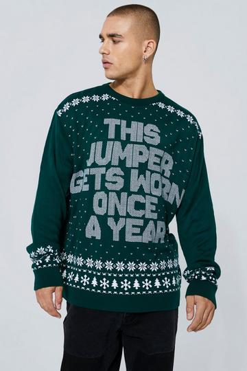 Once A Year Christmas Jumper green