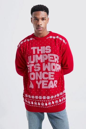 Once A Year Christmas Jumper red