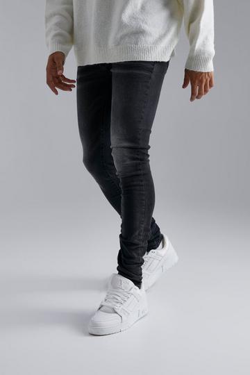 Skinny Stretch Stacked Jeans washed black