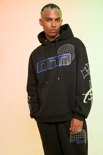 Oversized graphic hoodies | boohoo UK