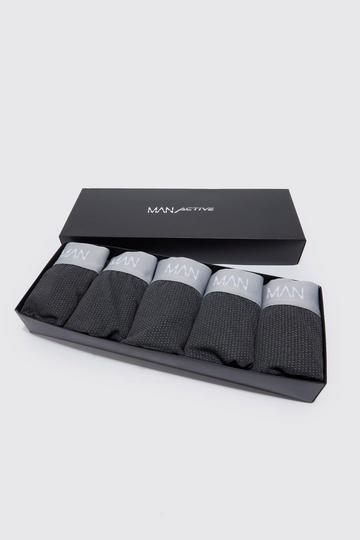 Man Active 5 Pack Gift Boxed Boxers black