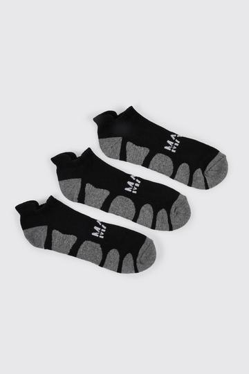 Man Active 3 Pack Trainer Socks black